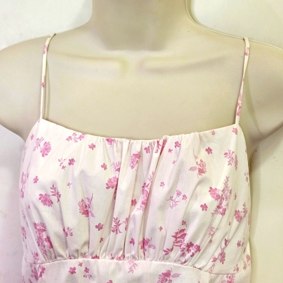 COTTON CANDY LA White/Pink Multi-Color Floral Sleeveless Mini Dress,Large - Picture 5 of 16